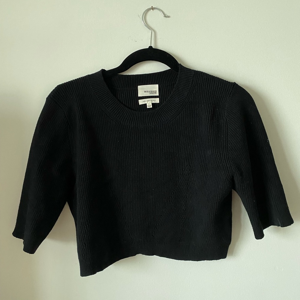 Wilfred Free Black Cropped Top